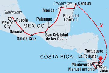 itinerary map