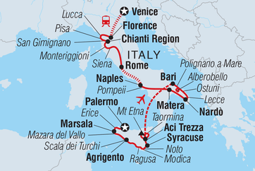 itinerary map
