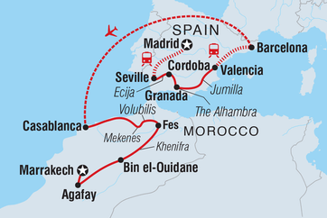 itinerary map
