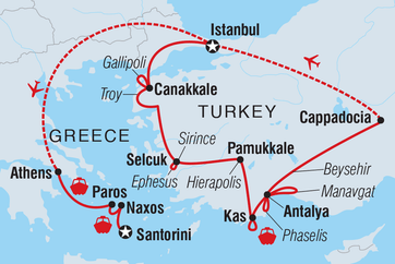 itinerary map