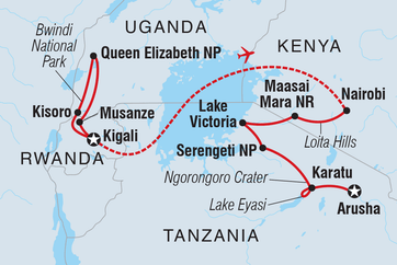 itinerary map
