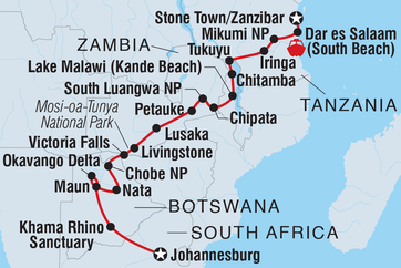 itinerary map