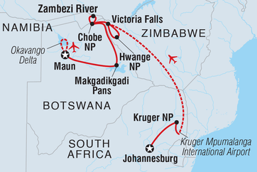 itinerary map