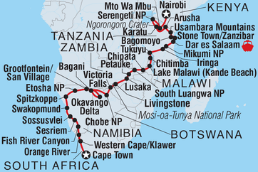 itinerary map