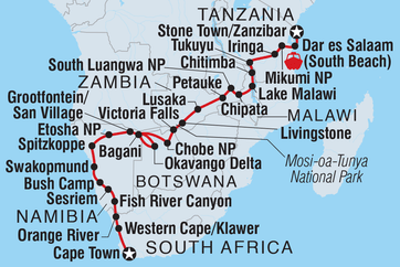 itinerary map