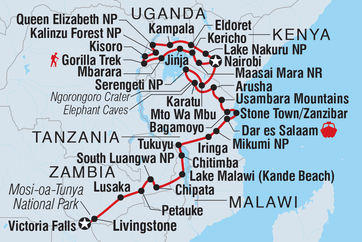 itinerary map