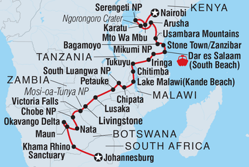 itinerary map