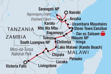 itinerary map