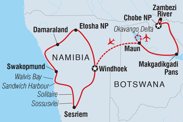 itinerary map