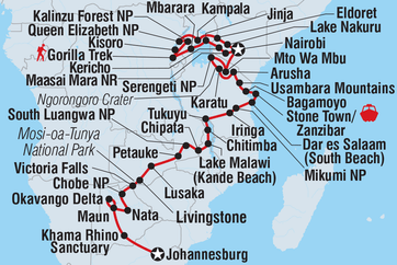 itinerary map