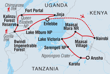 itinerary map