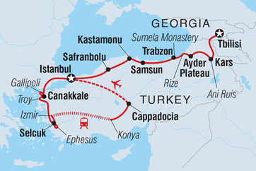 itinerary map