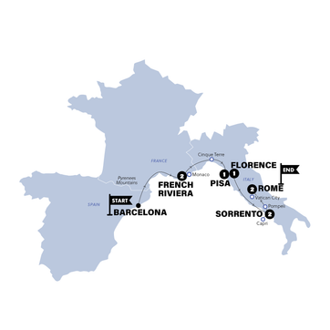 itinerary map