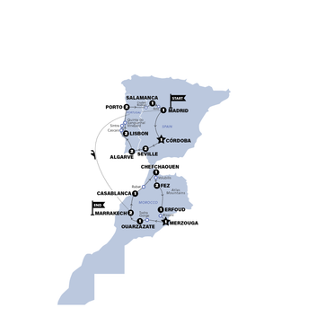 itinerary map