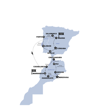itinerary map