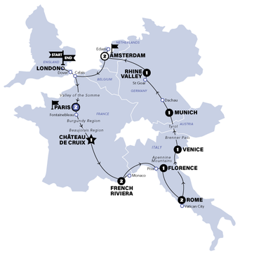 itinerary map