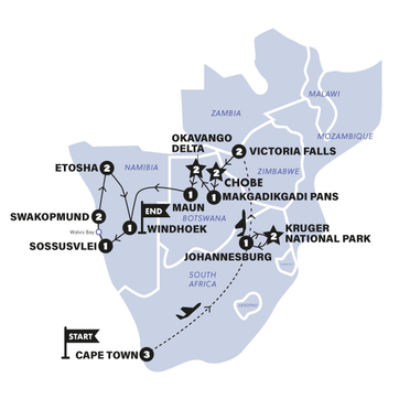 itinerary map