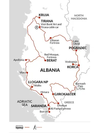 itinerary map