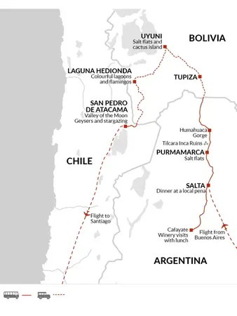 itinerary map