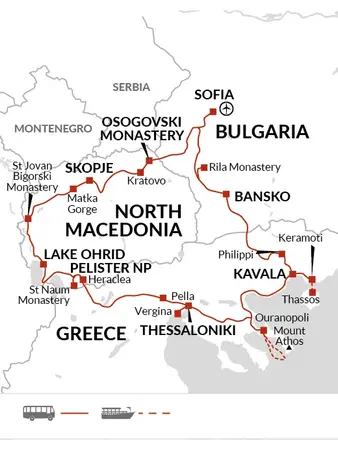itinerary map