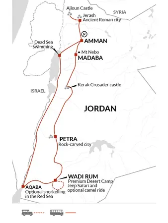 itinerary map