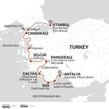 itinerary map