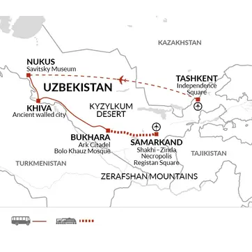itinerary map