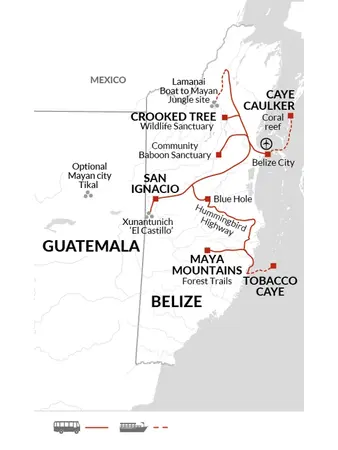 itinerary map