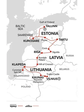 itinerary map