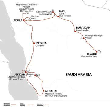 itinerary map
