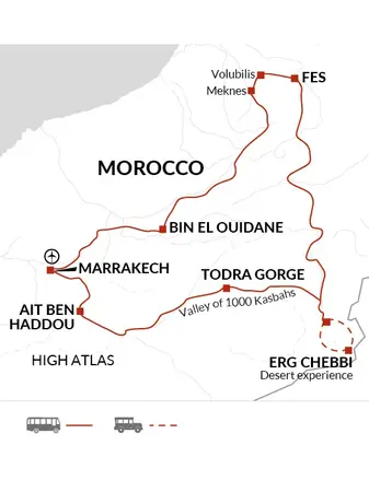 itinerary map