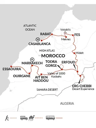 itinerary map