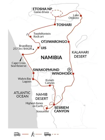 itinerary map