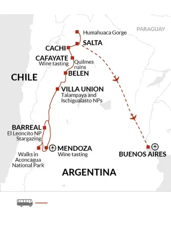 itinerary map