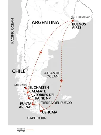 itinerary map