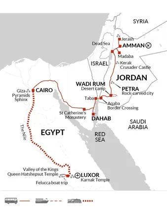 itinerary map
