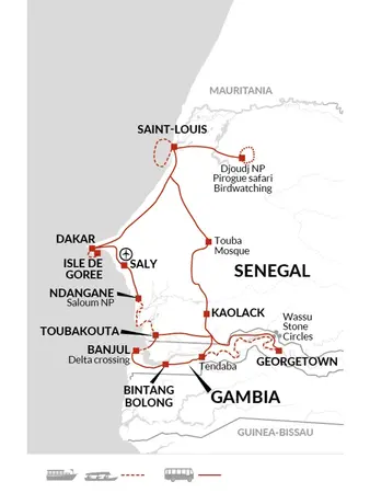 itinerary map