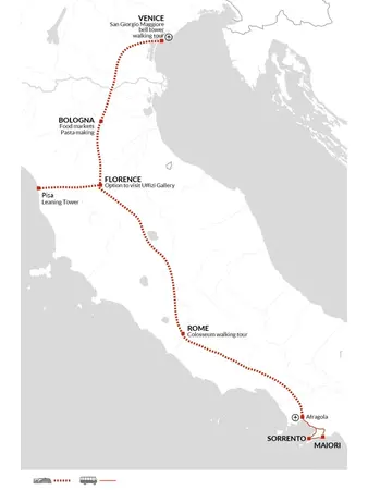 itinerary map