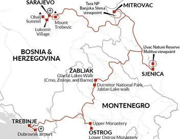 itinerary map