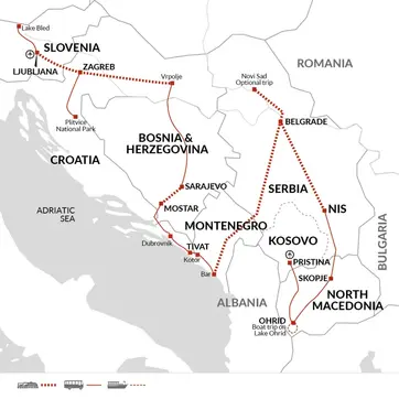itinerary map