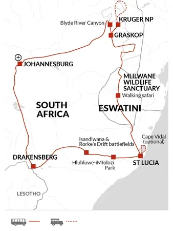 itinerary map