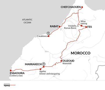 itinerary map