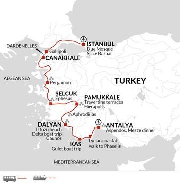 itinerary map