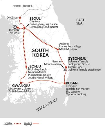 itinerary map