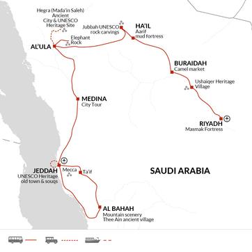 itinerary map