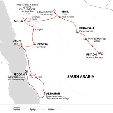 itinerary map
