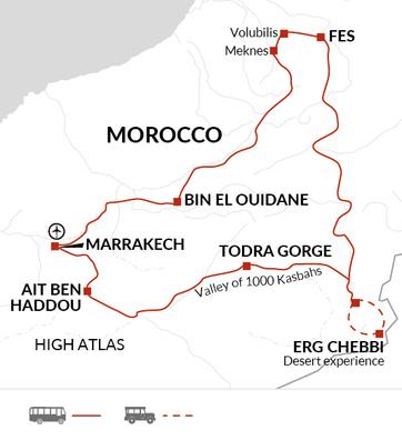 itinerary map