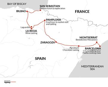 itinerary map