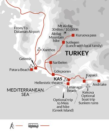 itinerary map