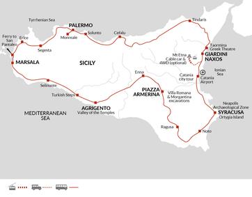 itinerary map